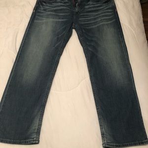 Buckle jeans for men